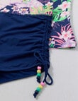Wavetribe Tropical Floral Short Sleeve Rash Set, Navy product photo View 02 S