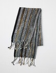 Boston + Bailey Woven Metallic Stripe Scarf, Black product photo