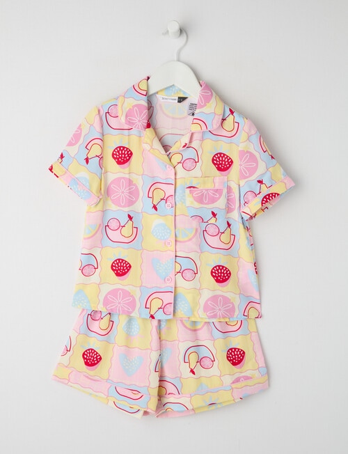 Sleep Mode Bonne Appetit, Short PJ Set, Pink, 2-8 product photo