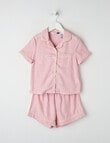 Sleep Mode Stripe PJ Set, Rose, 2-8 product photo