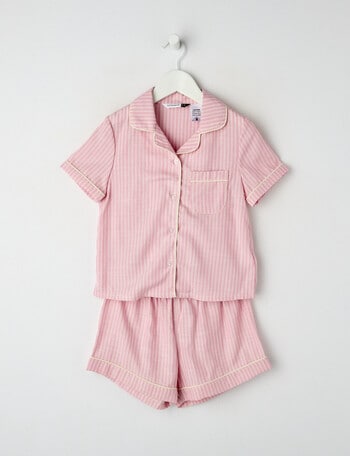 Sleep Mode Stripe PJ Set, Rose, 2-8 product photo