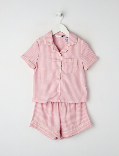 Sleep Mode Stripe PJ Set, Rose, 2-8 product photo