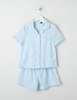 Sleep Mode Stripe PJ Set, Ice Blue, 2-8 product photo