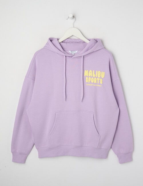 Switch Oversized Hoodie Malibu Sports, Lilac Hoodies Jackets