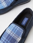 Chisel Theodore Check Moccasin Slippers, Navy & Blue product photo View 04 S