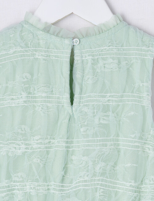 Mac & Ellie Party Collection Frill Tulle Embroidery Dress, Mint product photo View 02 L