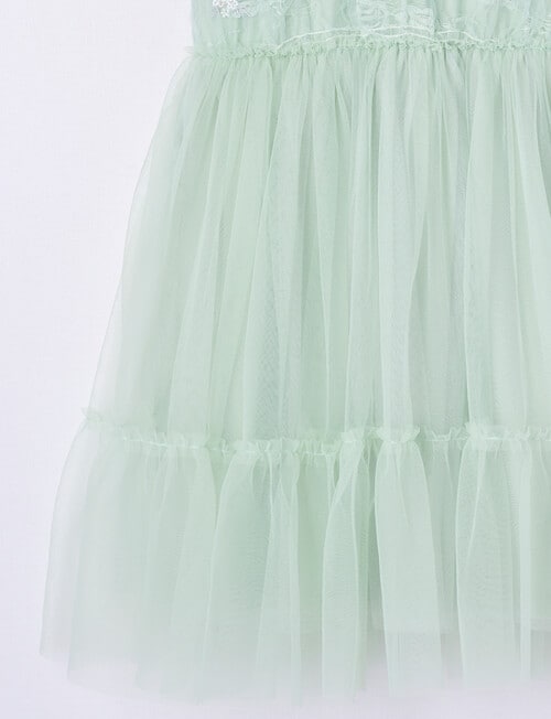 Mac & Ellie Party Collection Frill Tulle Embroidery Dress, Mint product photo View 04 L