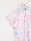 Mac & Ellie Party Collection Floral Frill Chiffon Dress, Baby Pink product photo View 03 S