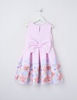 Mac & Ellie Party Collection Border Print Bow Dress, Blush product photo View 02 S