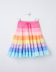Mac & Ellie Rainbow Tiered Cotton Skirt, Pink product photo