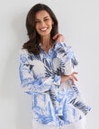 Ella J Classic Leaf Shirt, Navy product photo View 05 S