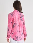 Ella J Classic Floral Shirt, Pink product photo View 02 S