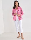 Ella J Classic Floral Shirt, Pink product photo View 03 S