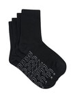 Bonds Logo Lite, 1/2 Crew, 4-Pack, Black product photo