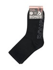 Bonds Logo Lite, 1/2 Crew, 4-Pack, Black product photo View 03 S