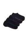 Bonds Logo Lite No-Show Socks, 4-Pack, Black & Pink, 3-11 product photo View 02 S