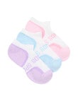 Bonds Sport Low Cut Socks, 3-Pack, Pink, Mermazing & Cloud, 3-11 product photo View 02 S