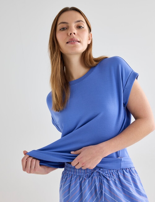 Mineral Sleep Soft Lounge Tee, Soft Blue product photo View 07 L