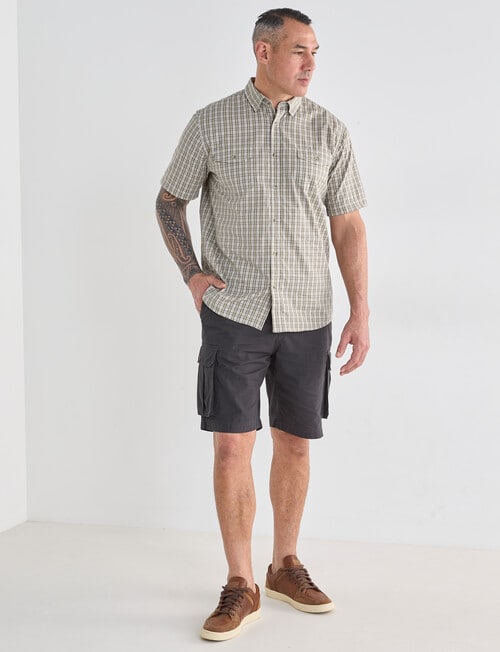 Kauri Trail Ripstop Cargo Shorts, Charcoal product photo View 03 L
