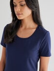 Bodycode Scoop Neck Short Sleeve Tee, Navy product photo View 04 S