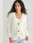 Zest Knit Lace Cardigan, Ecru product photo