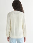 Zest Knit Lace Cardigan, Ecru product photo View 02 S