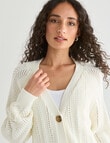 Zest Knit Lace Cardigan, Ecru product photo View 05 S