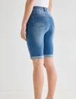 Denim Republic Knee Length Denim Short, Blue Wash product photo View 02 S