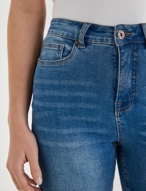 Denim Republic Knee Length Denim Short, Blue Wash product photo View 05 L