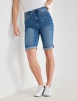 Denim Republic Knee Length Denim Short, Blue Wash product photo View 07 S