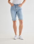 Denim Republic Knee Length Denim Short, Light Wash product photo