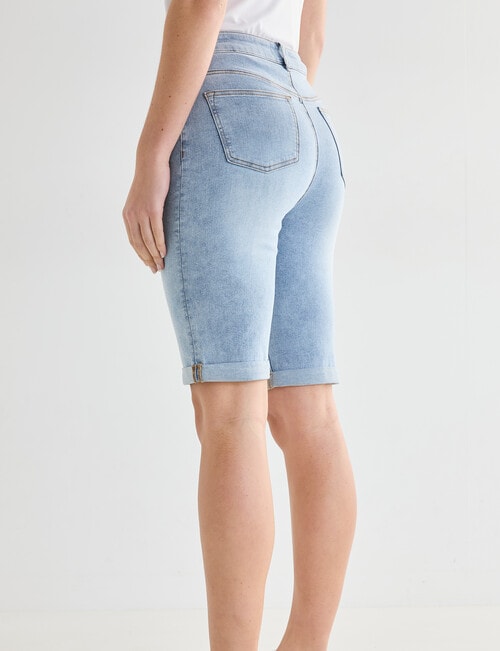 Denim Republic Knee Length Denim Short, Light Wash product photo View 02 L