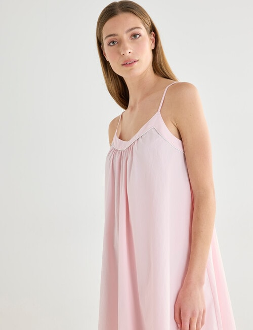 Mineral Sleep Piped Nightie, Crystal Pink product photo