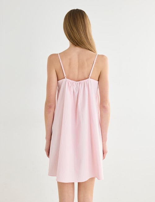 Mineral Sleep Piped Nightie, Crystal Pink product photo View 02 L