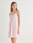 Mineral Sleep Piped Nightie, Crystal Pink product photo View 04 S