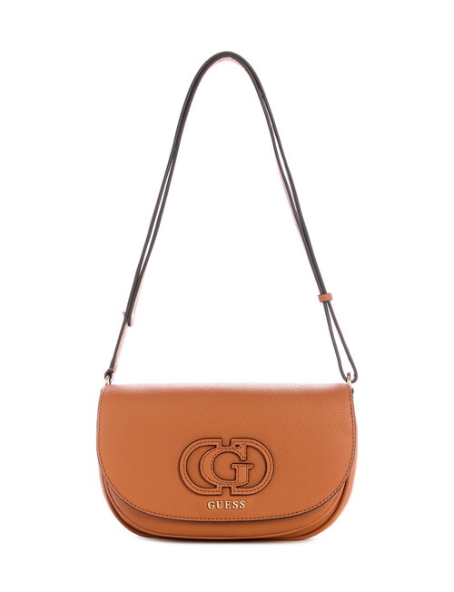 Guess Calebra Convertible Crossbody Flap Bag, Cognac product photo