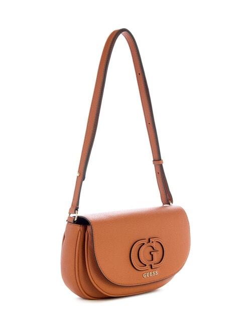 Guess Calebra Convertible Crossbody Flap Bag, Cognac product photo View 03 L