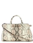 Guess Lefia Snake PU Luxury Satchel, Natural product photo