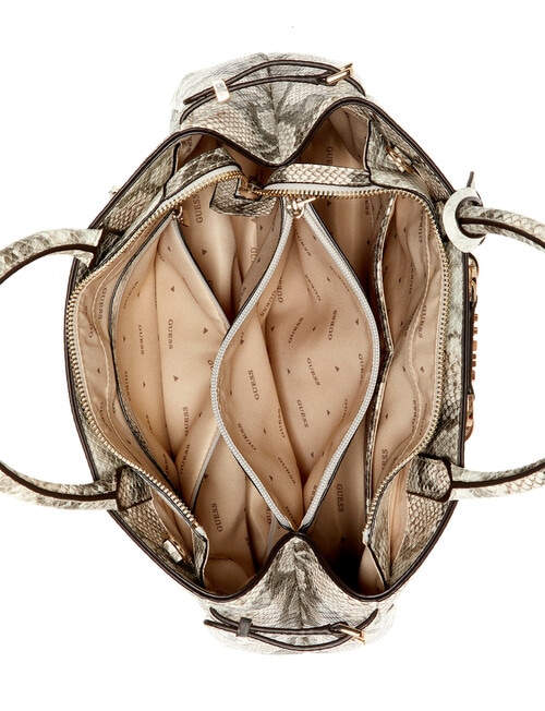 Guess Lefia Snake PU Luxury Satchel, Natural product photo View 04 L