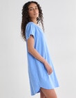 Zest Sleep Flower T-shirt Nightie, Blue, 8-22 product photo