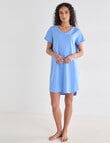 Zest Sleep Flower T-shirt Nightie, Blue, 8-22 product photo View 03 S