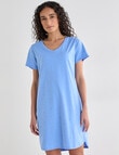 Zest Sleep Flower T-shirt Nightie, Blue, 8-22 product photo View 05 S