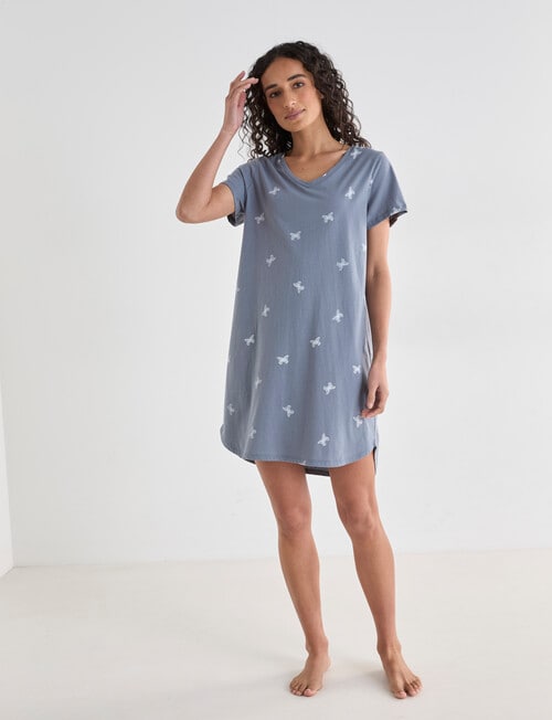 Zest Sleep Butterfly T-shirt Nightie, Tarragon, 8-22 product photo