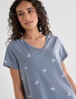Zest Sleep Butterfly T-shirt Nightie, Tarragon, 8-22 product photo View 04 S