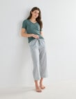 Zest Sleep V-Neck Rib Tee, Tarragon product photo View 03 S