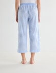 Zest Sleep Sleep Gingham Crop Pant, Blue product photo View 02 S