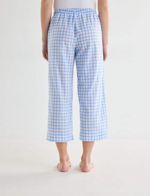 Zest Sleep Sleep Gingham Crop Pant, Blue product photo View 02 L