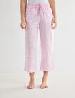Zest Sleep Sleep Gingham Crop Pant, Pink product photo