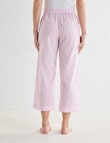 Zest Sleep Sleep Gingham Crop Pant, Pink product photo View 02 S