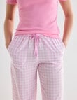 Zest Sleep Sleep Gingham Crop Pant, Pink product photo View 04 S